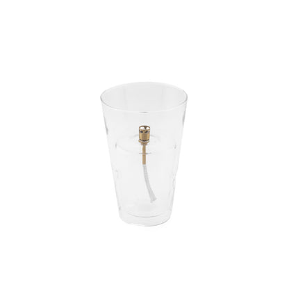 Lampe à Huile Conique Anti-Vent Verre & Laiton - Peri Living